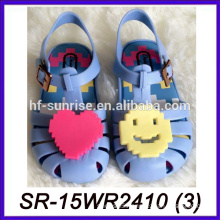 blue smile face wholesale jelly sandals transparent sandals plastic sandals